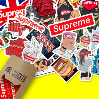 Set hình dán SUPREME sticker siêu hot sticker pvc chống nước cao cấp, không bay màu Owl Sticker