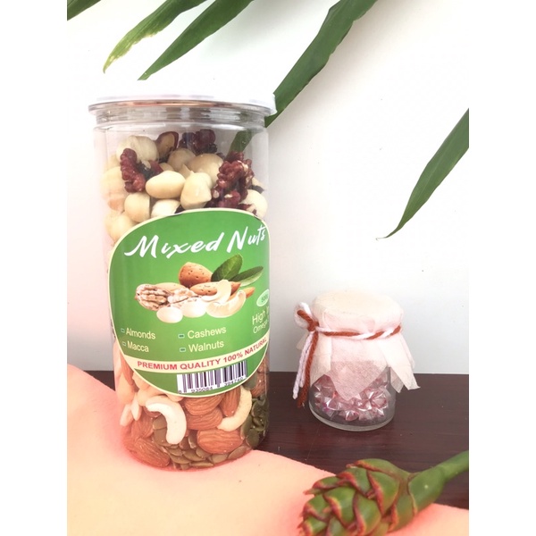 500g hạt mix 5 loại hạt óc chó mỹ hạnh nhân macca điều