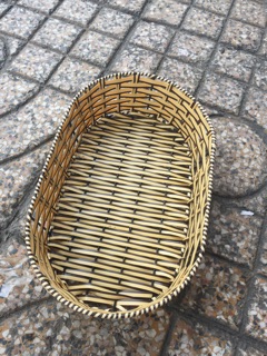 Khay oval nhựa giả mây