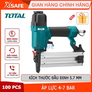 Máy bắn đinh khí nén total tat83501 | súng bắn đinh áp lực vận hành 0.4 - 7mpa, kích thước đinh: 15-50mm, ga18,1,25x1,00