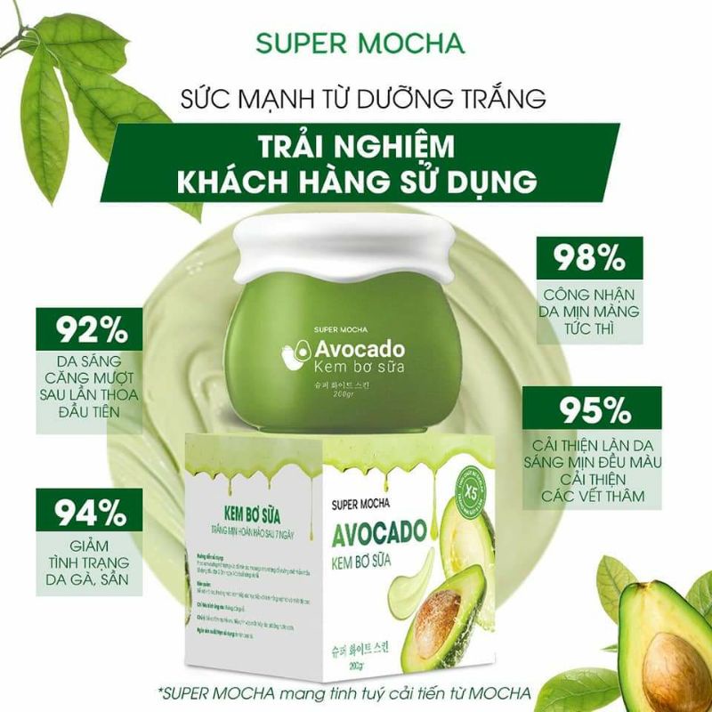 KEM BODY BƠ SỮA AVOCADO MOCHA CHÍNH HÃNG