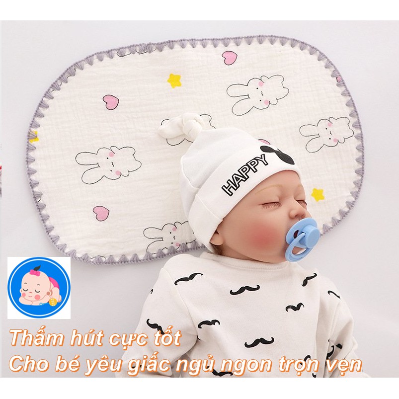 [NEW ✅] Gối Xô 10 Lớp Thấm Mồ Hôi Cho Bé Sơ Sinh Mềm Mịn