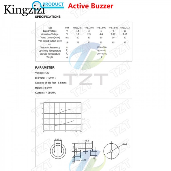 Set 10 Còi Hú 3V 5v 12V 12*9.5mm Cho Loa Arduino Mini