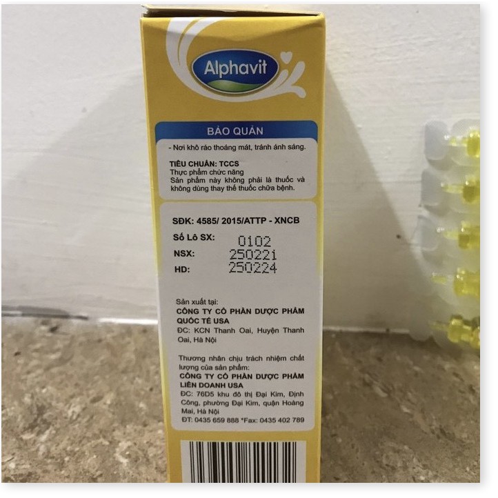 Alphavit tăng cường miễn dịch cho bé hộp 20 ống, sản phẩm có nguồn gốc xuất xứ rõ ràng, đảm bảo chất lượng, dễ dàng sư