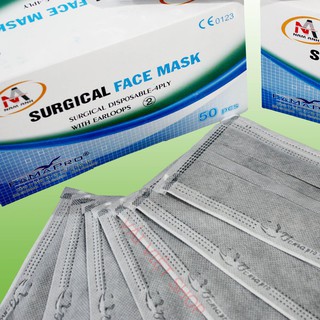 [NowShip] Khẩu trang y tế cao cấp kháng khuẩn 4 lớp FAMAPRO - Màu Xám (50 cái /hộp )