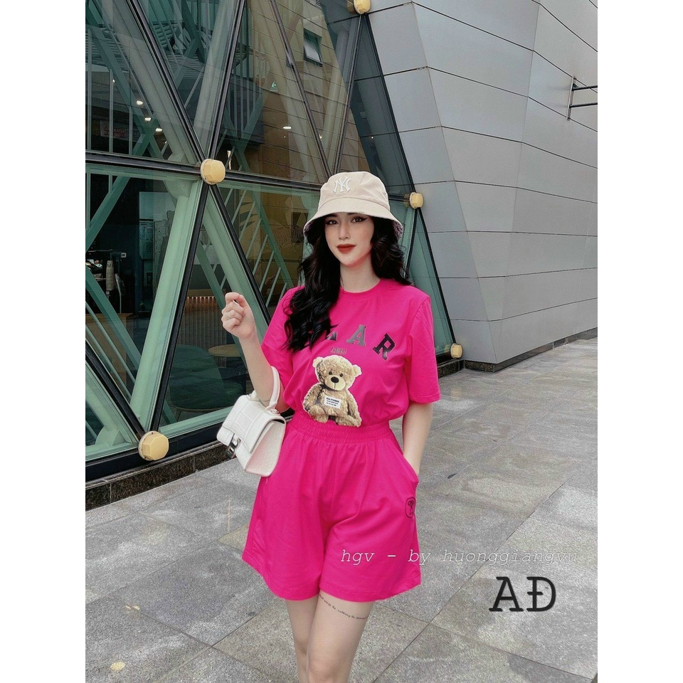 Set Quần Short + Áo Phông BEAR 1983 Ullzang (Ảnh thật/Có Sẵn)