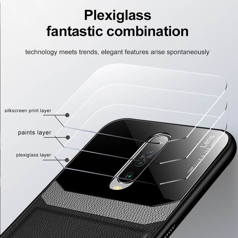 Ốp Điện Thoại Koosuk Mặt Da Acrylic Cứng Chống Rơi Phong Cách Retro Thời Trang Cho Xiaomi Redmi K30 K20 K40 Pro POC0 F2 F3