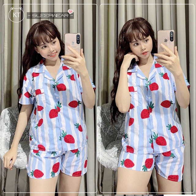 BỘ NGỦ PIJAMA KHÔNG VIỀN QUẦN NGẮN - ĐỒ BỘ THÁI LAN | BigBuy360 - bigbuy360.vn