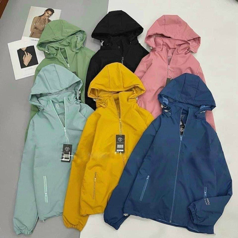 Áo khoác gió 2 lớp mũ tháo thời túi có khóa kéo chống nước hàng đẹp dày dặn PANOSI - A260