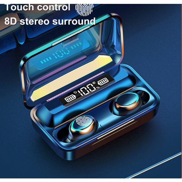 Tai Nghe Bluetooth AMOI F9 PRO bản quốc tế, Tai Nghe Kiêm Sạc Dự Phòng Cao Cấp