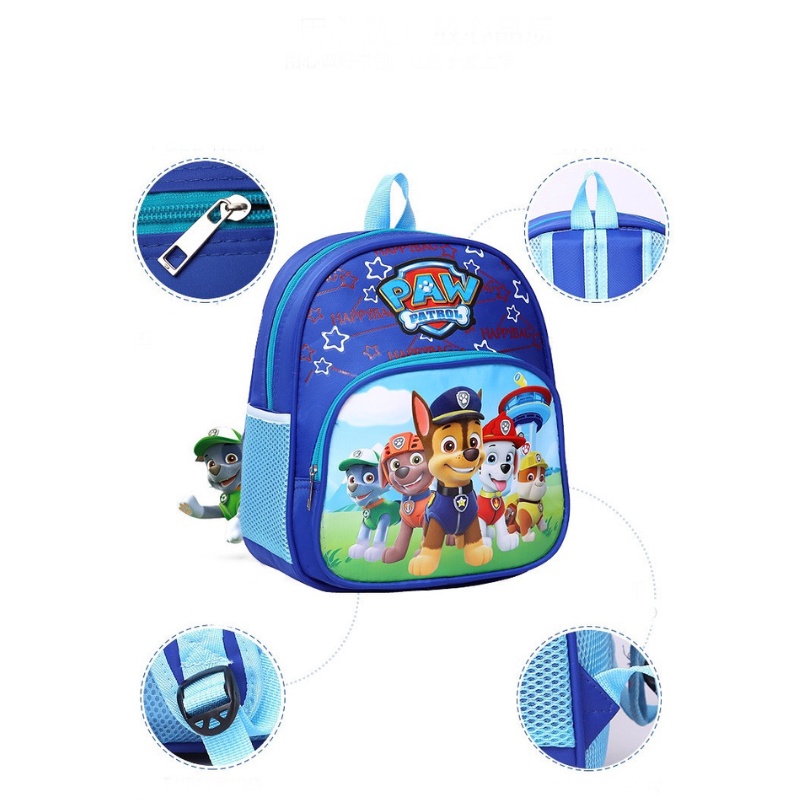 Ba lô đi học mẫu giáo mầm non,  balo đội chó cứu hộ Paw Patrol cho bé trai bé gái siêu nhẹ 2 ngăn Xu Xu Kids