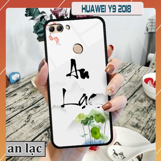 Ốp lưng kính 3D Huawei Y9 2018 -hình chữ thư pháp ý nghĩa