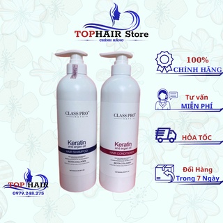 Cặp dầu gội xả keratin class pro 800ml phục hồi, kích thích mọc tóc tophair