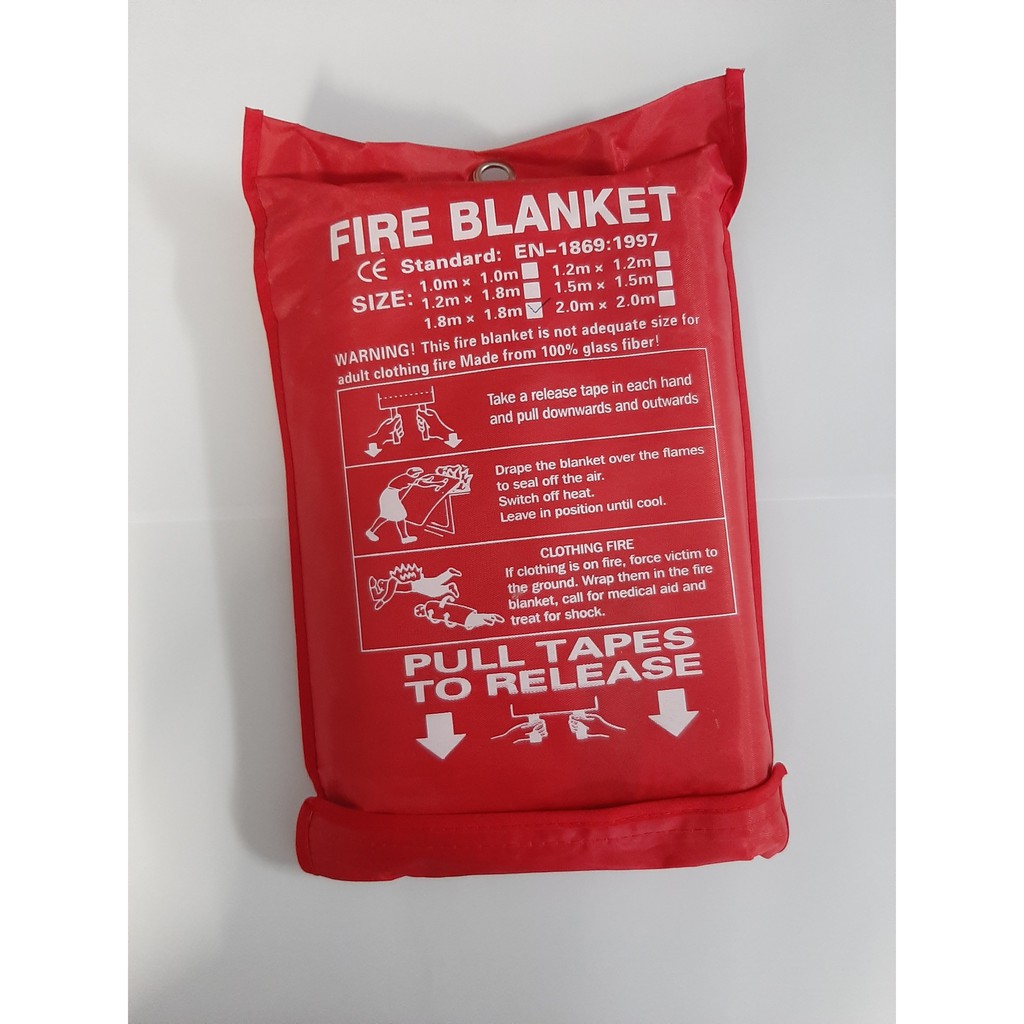Fire Blanket Mền Chống Cháy Thoát Hiểm Dập Lửa 1.8M x 1.8M-HÌNH CHỤP THẬT
