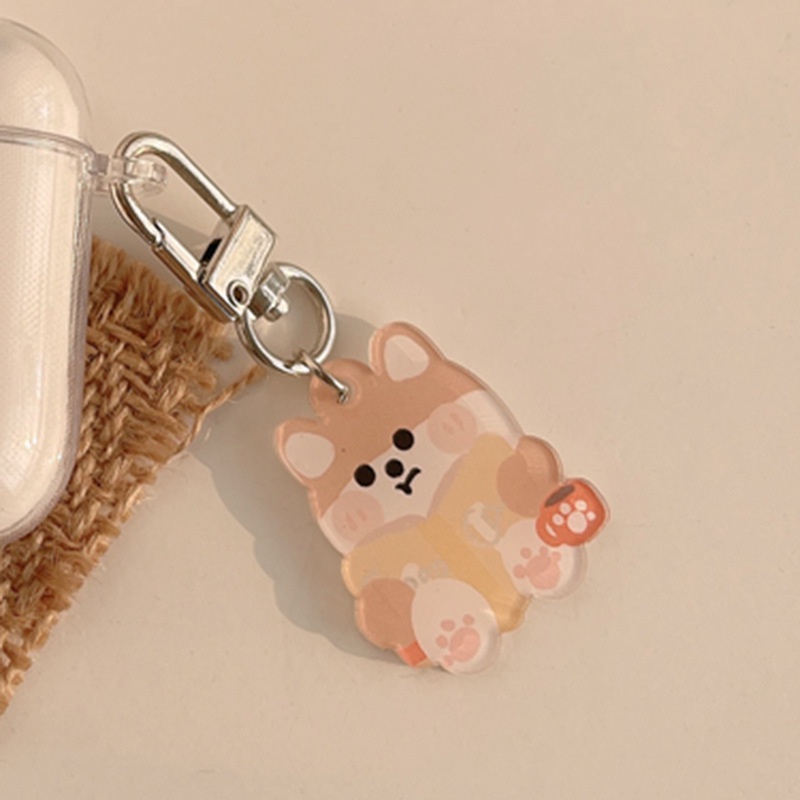 Móc khóa hoạt hình dễ thương trang trí hộp tai sạc nghe bluetooth thích hợp cho Airpods 1 2 pro inpods 12 i12 pro 4