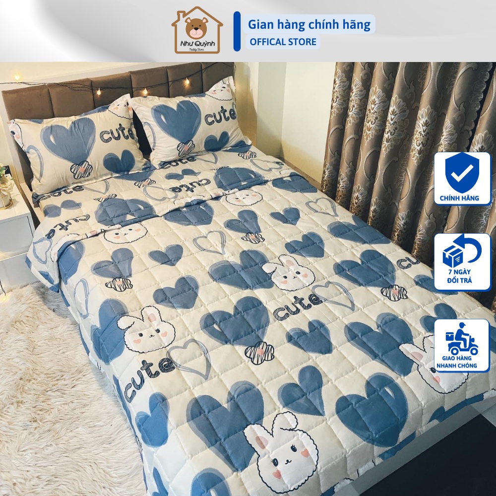 Set 5 Món Chăn Hè +Ga+vỏ gối+vỏ ôm Coton poly cao cấp nhiều mẫu mới - Decor phòng cực xinh