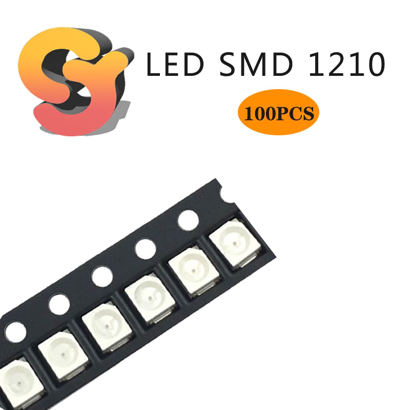 Set 100 Điốt Đèn Led Smd1210 / 3528 3.5x2.8mm