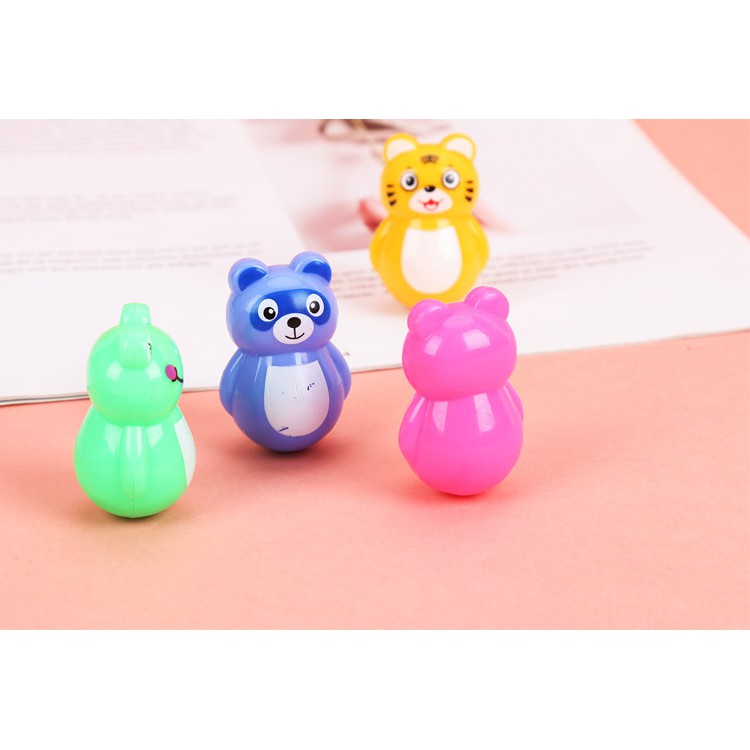 Lật đật hình thú đáng yêu cho bé 4 x 2.5cm - Lật đật phiên bản mini siêu cưng -  Smart Baby