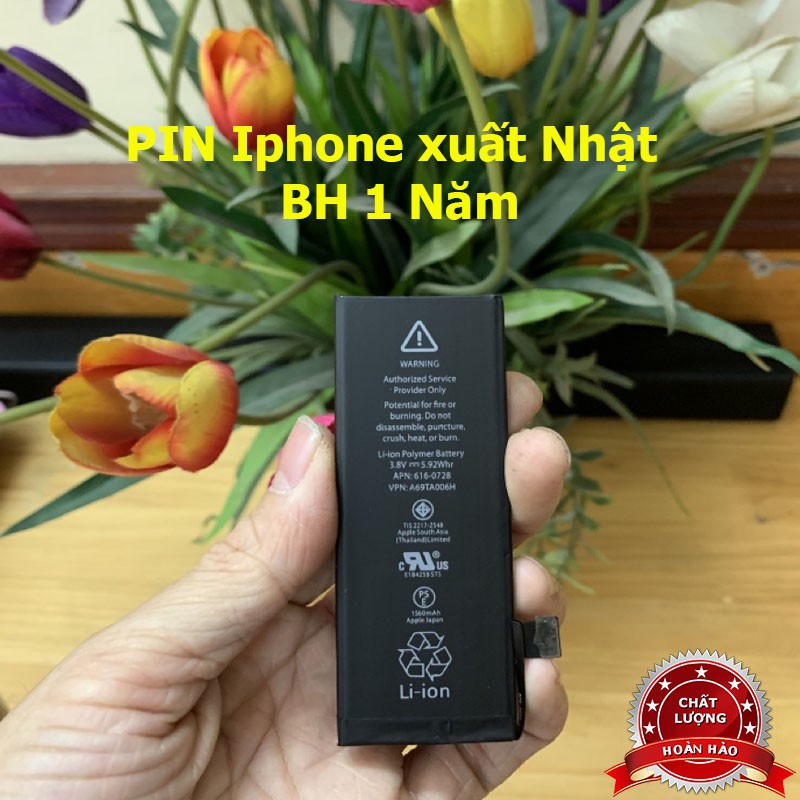 PIN PHONE 5 / 5C / 5S / 6 / 6P / 6S / 6SP / 7 / 7P (Xuất Nhật Bản)/ BH 1 năm Hàng chất lượng cao/ dung lượng chuẩn