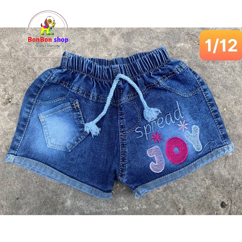 (video kèm hình ảnh) quần cho bé gái 6 tuổi, quần short jean cho bé gái size 18-30kg vải mềm QN05