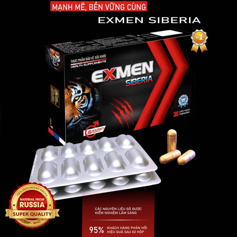 EXMEN SIBERIA - Giúp bổ thận -  Sinh tinh - Tăng số lượng, chất lượng tinh trùng