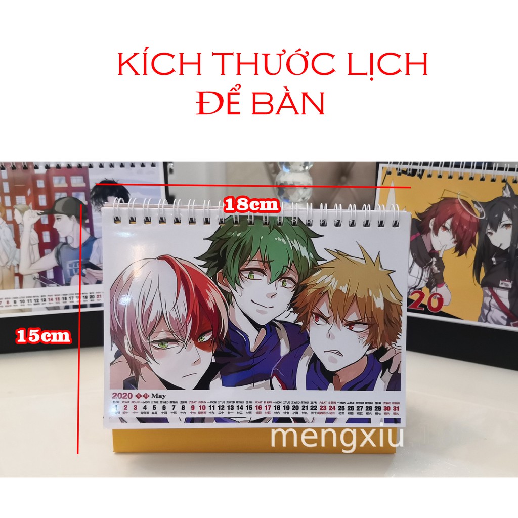 [ 15X18cm ] Lịch anime để bàn 2021 - Baystore