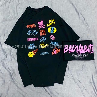 Áo thun unisex form rộng thỏ random đen