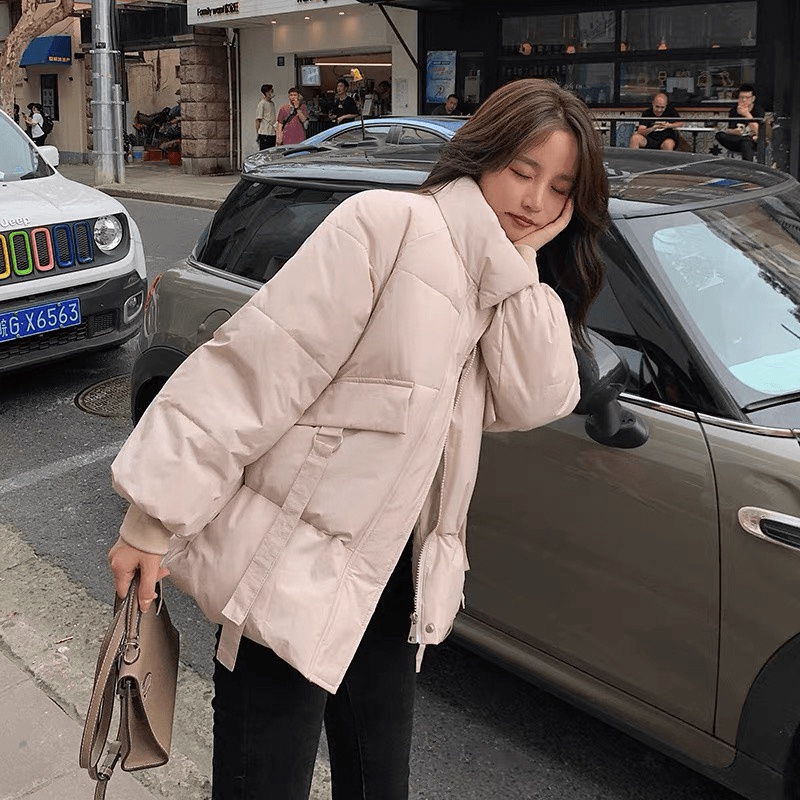 (Free ship) FREE SHIP MAX ÁO PHAO BÉO NỮ CHẦN BÔNG BA LỚP CÓ NÓN LÔNG THÁO RỜI CỰC ẤM SIÊU SANG CHẢNH PHONG CÁCH HÀN QUỐ