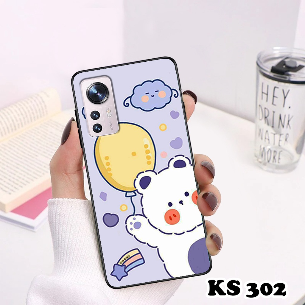 Ốp lưng Xiaomi 12 - Xiaomi 12S - Xiaomi 12 Lite - Ốp in hình gấu &amp; thỏ đang yêu - Lưng nhám viền TPU cao cấp