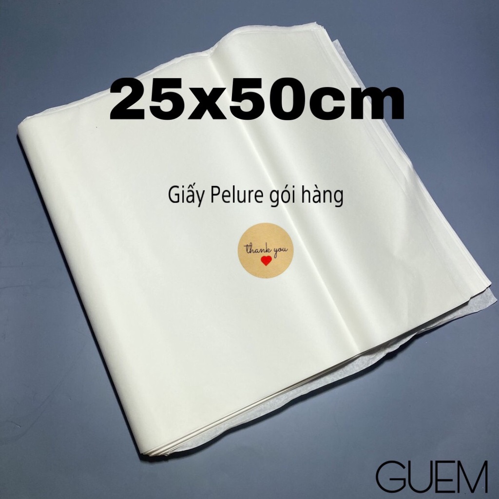 Giấy Pelure gói hàng 25x50cm giấy hút chống ẩm, gói trang phục, quần áo, phụ kiện, đồ decor, giày dép