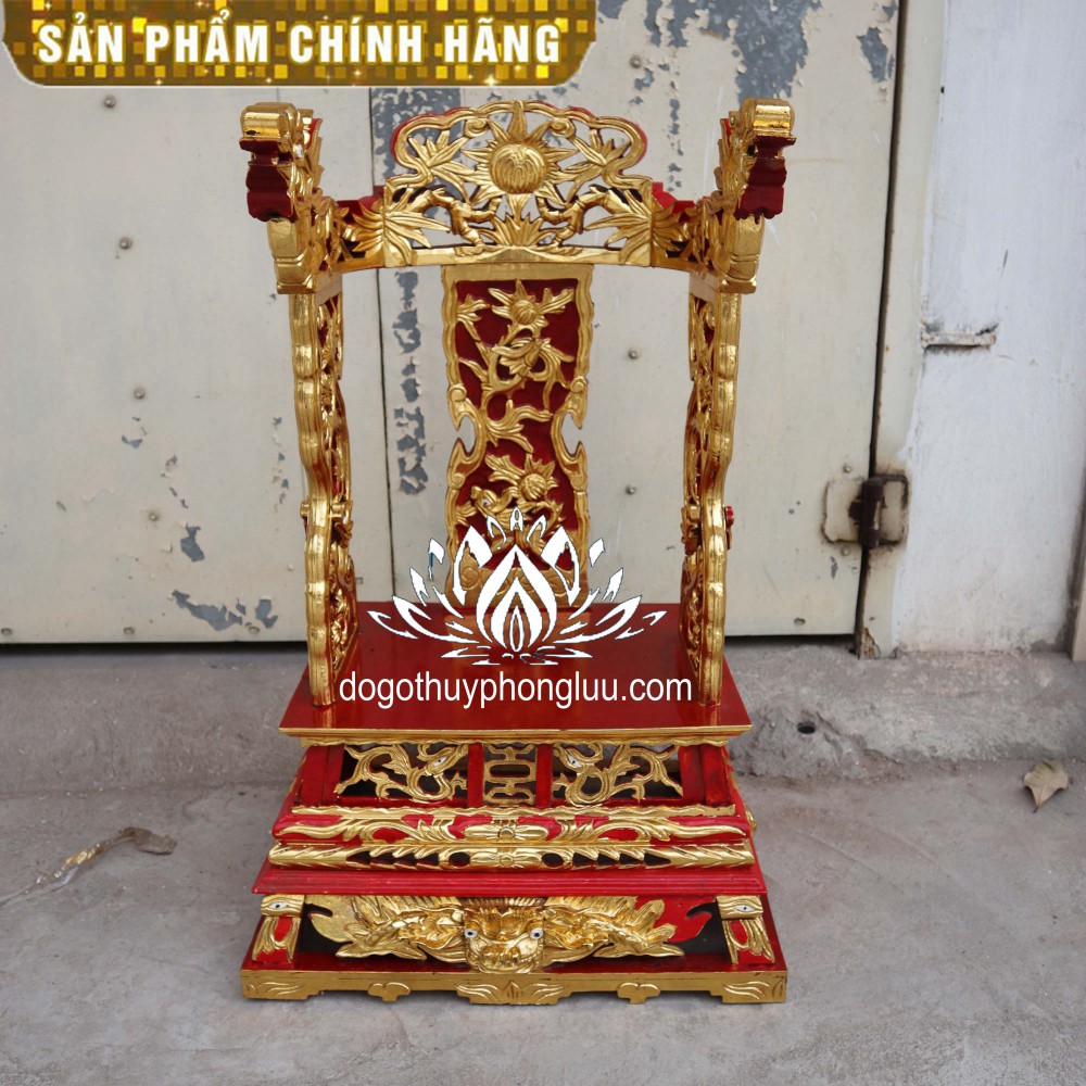 Ngai thờ vách rồng gỗ mít cỡ trung cao 81 ngang 51 sâu 41