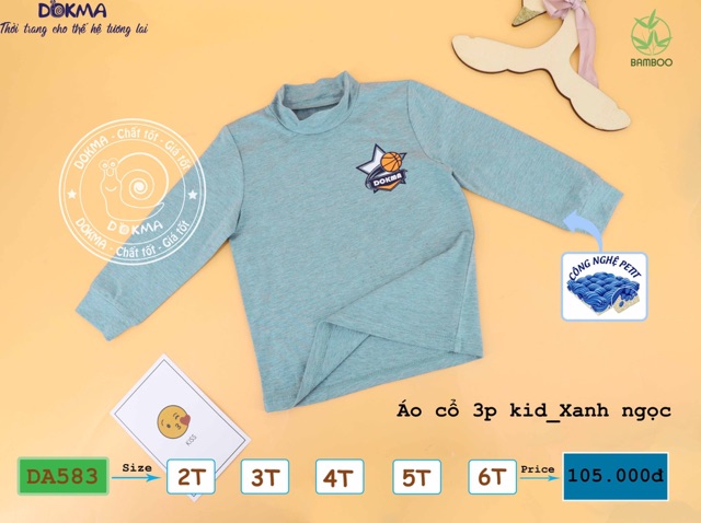 Áo cổ 3p bé lớn sợi tre siêu mềm mát