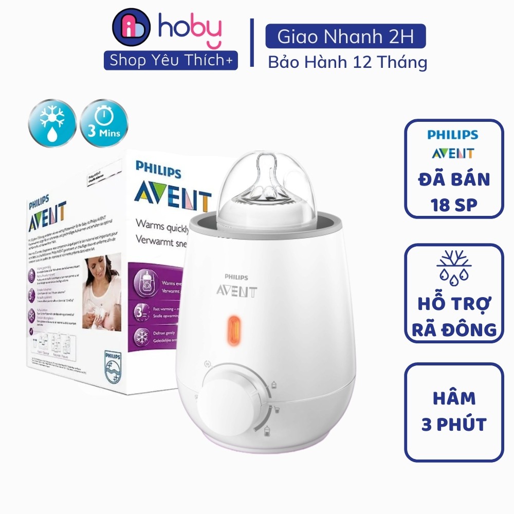 Máy hâm sữa Philips Avent 3 in 1, hâm nhanh trong 3 phút - Hàng chính hãng, có giấy bảo hành hãng 12 tháng