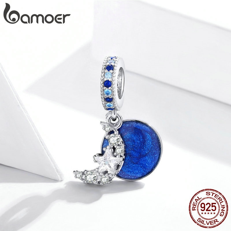 Hạt xỏ vòng đeo tay Bamoer BSC331 bạc 925 phong cách thời trang DIY