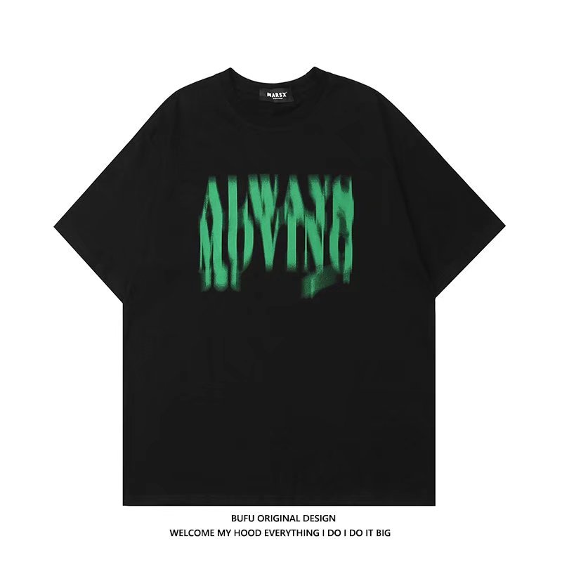 Áo Thun Tay Ngắn Dáng Rộng In Chữ Phong Cách Hip Hop Thời Trang Mùa Hè Cho Nam Và Nữ