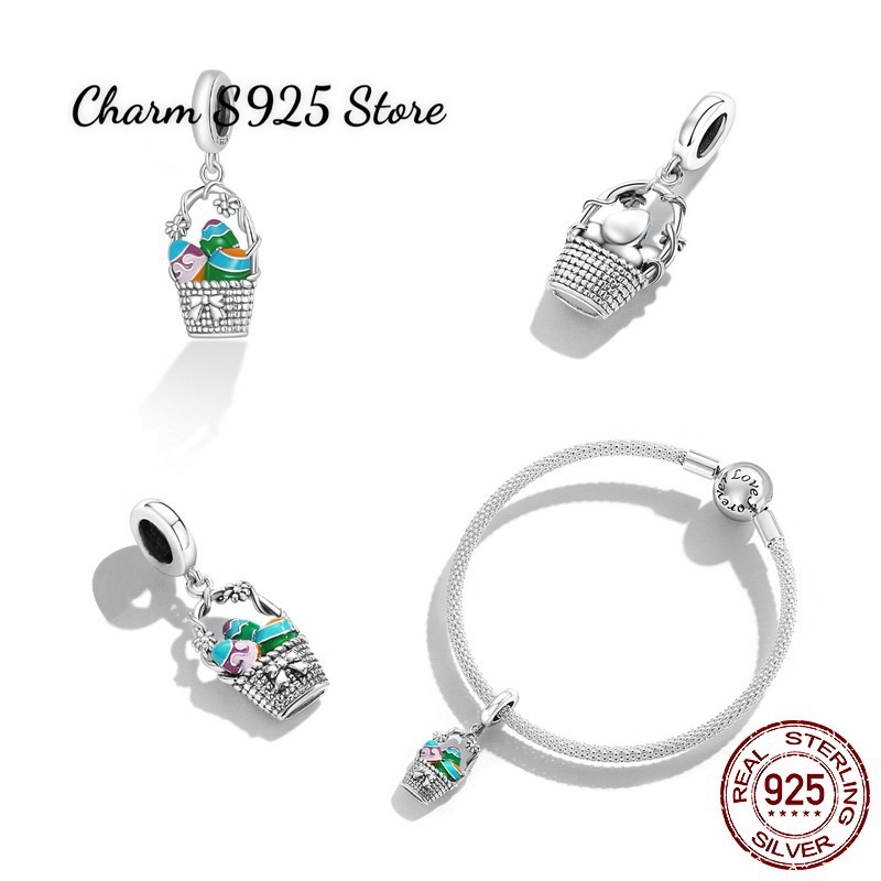CHARM TREO CHIẾC GIỎ BẠC S925 CAO CẤP HÀNG CHÍNH HÃNG