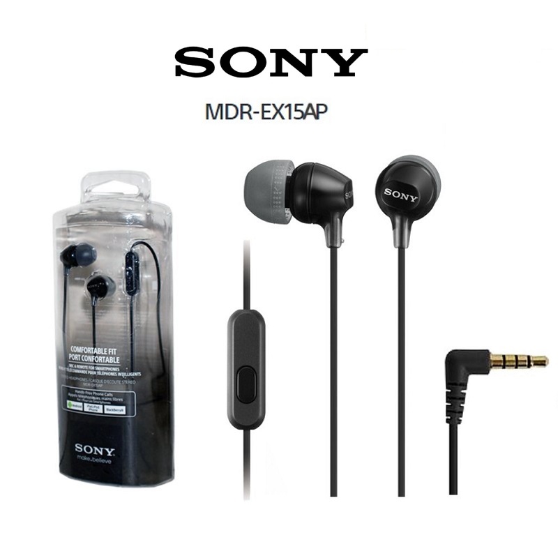 Tai nghe 3,5 mm Sony MDR-EX15AP cho điện thoại di động 3,5 mm EX15AP