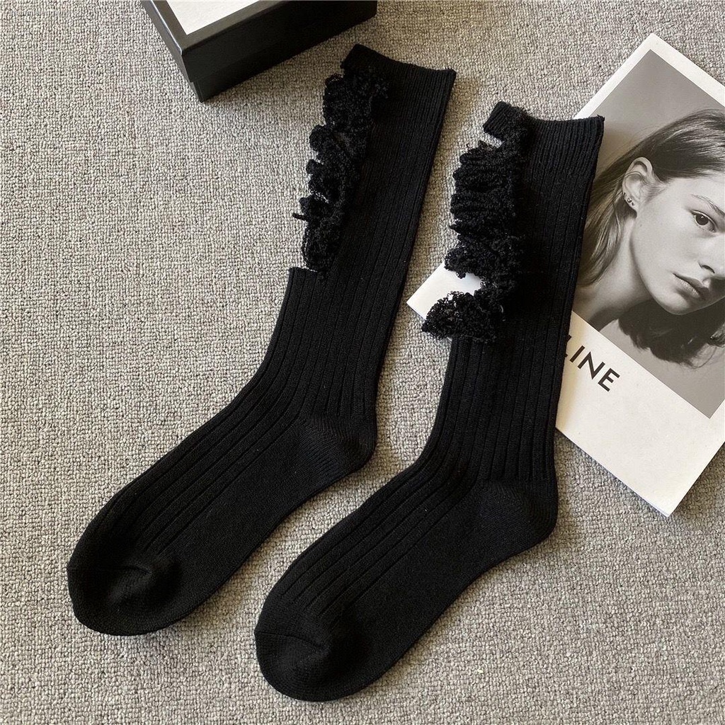 Vớ ống cao mỏng phối lỗ rách thời trang xuân hè cho nữ tùy chọn số lượng