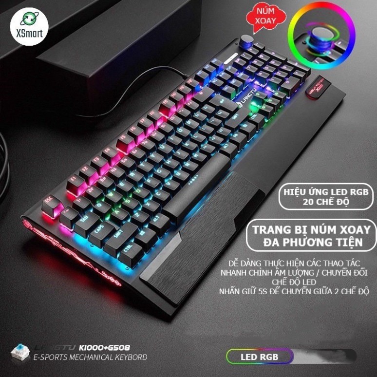 Bàn Phím Cơ Gaming K1000 LangTu có Led RGB