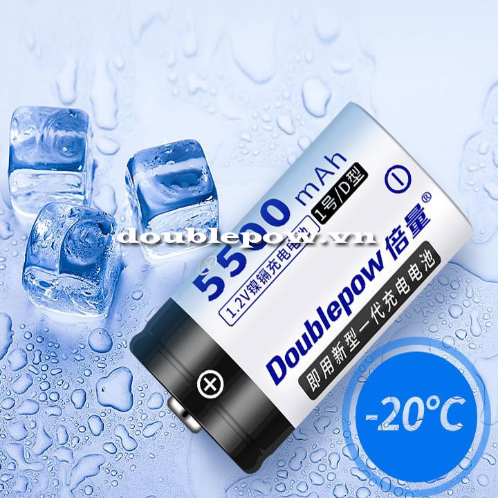 Pin đại sạc Doublepow cỡ D 5500mAh 1.2V dung lượng thật chính hãng