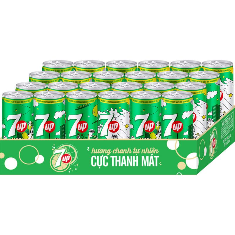 thùng 24 lon 7up 320ml