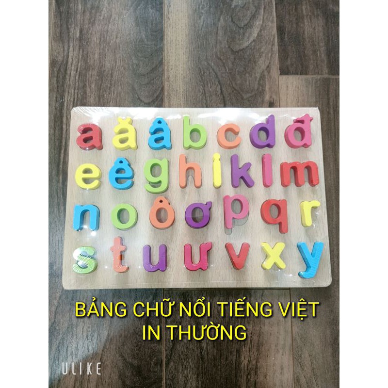 Bảng Chữ Cái Tiếng Việt/Tiếng Anh Bằng Gỗ Cho Bé - Bé Vừa Học Vừa Chơi