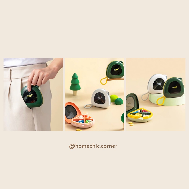 Hộp đựng thuốc, niềng răng, vật dụng đa năng size mini chống nước Sushi, hộp chia thuốc tiện lợi | HOME CHIC CORNER