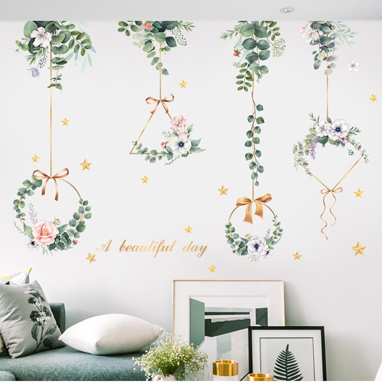 Decal dán tường 3D nhiều mẫu, giấy dán tường không thấm nước DEXI