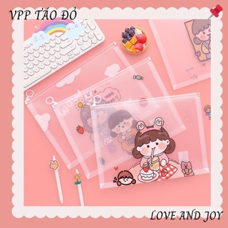 Túi đựng tài liệu bài kiểm tra A4 33x24.5cm kéo khóa - VPP Táo Đỏ