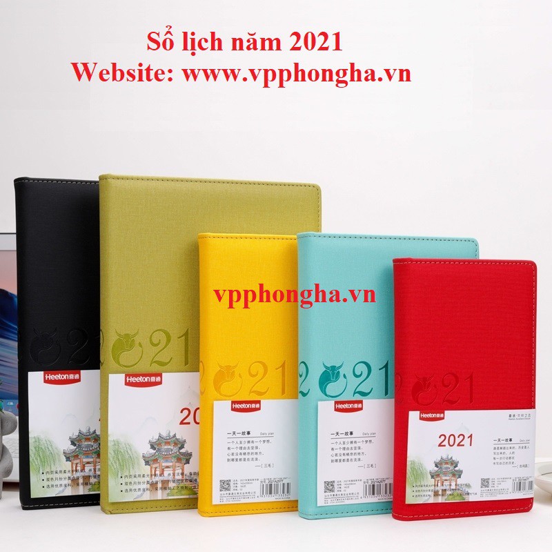 [XẢ KHO GIÁ SỐC] Sổ lịch 2021 Heeton A5 nhiều màu A2577 - KT:142x208mm - Tặng 1 quyển cùng loại