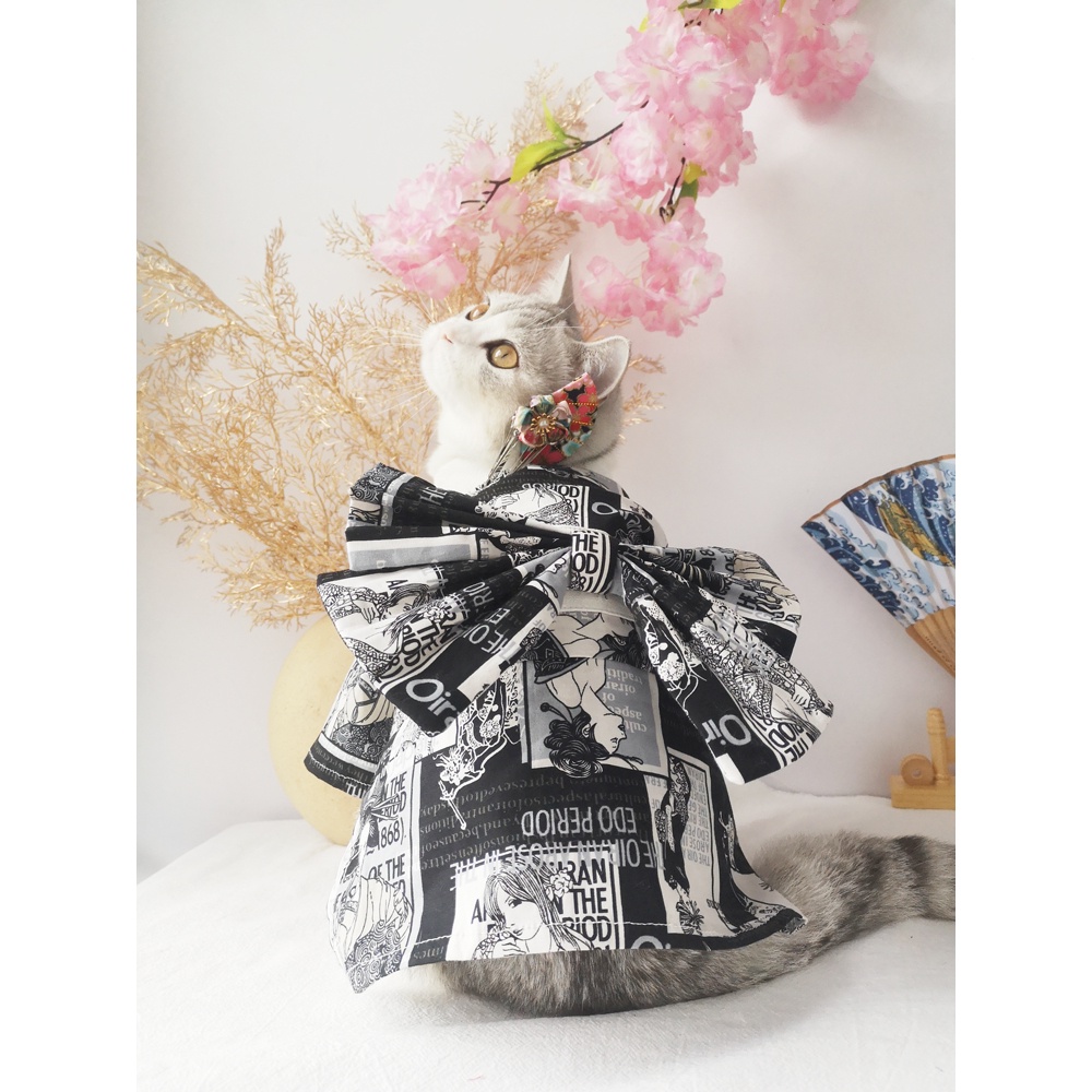 Quần áo Kimono- áo cho chó mèo- Phong cách Nhật Bản