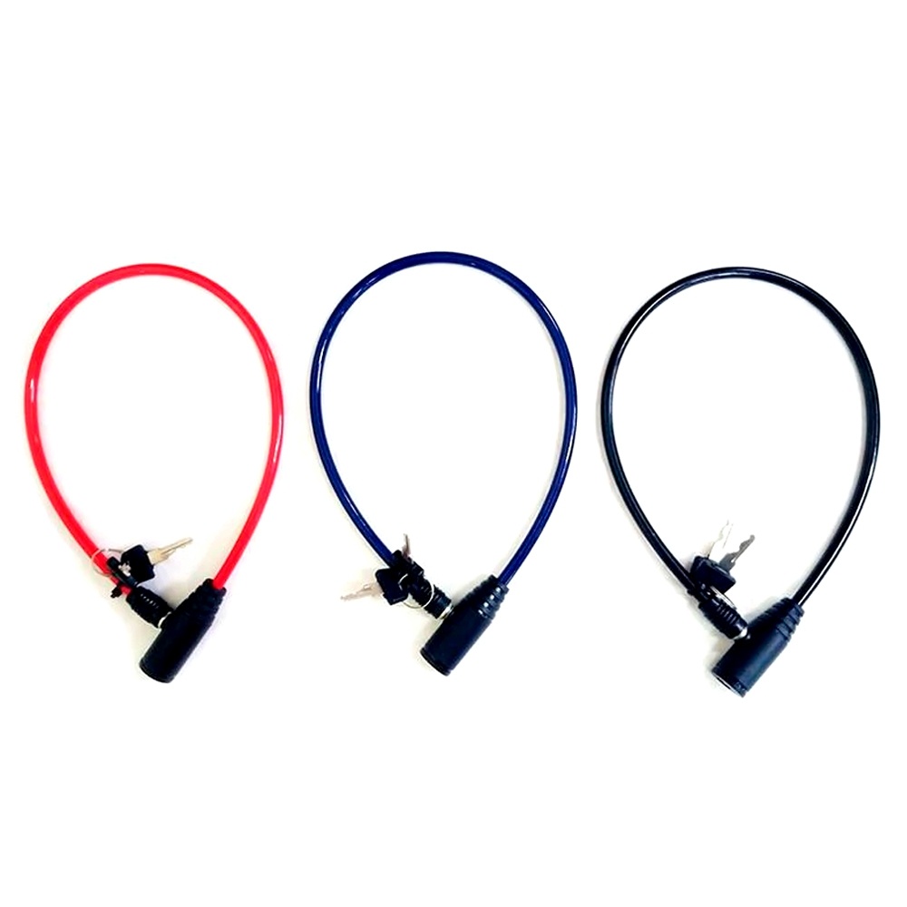 Daiso Cáp thép an toàn cho xe đạp với ổ khóa và chìa khóa tích hợp 65 cm