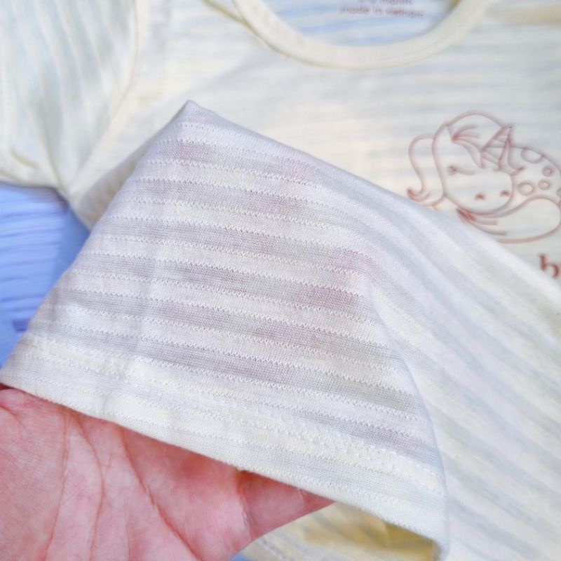 [Ảnh Thật] Bộ Quần Áo Cộc Tay - Cài Vai Cho Bé NouBaby Vải Thông Hơi