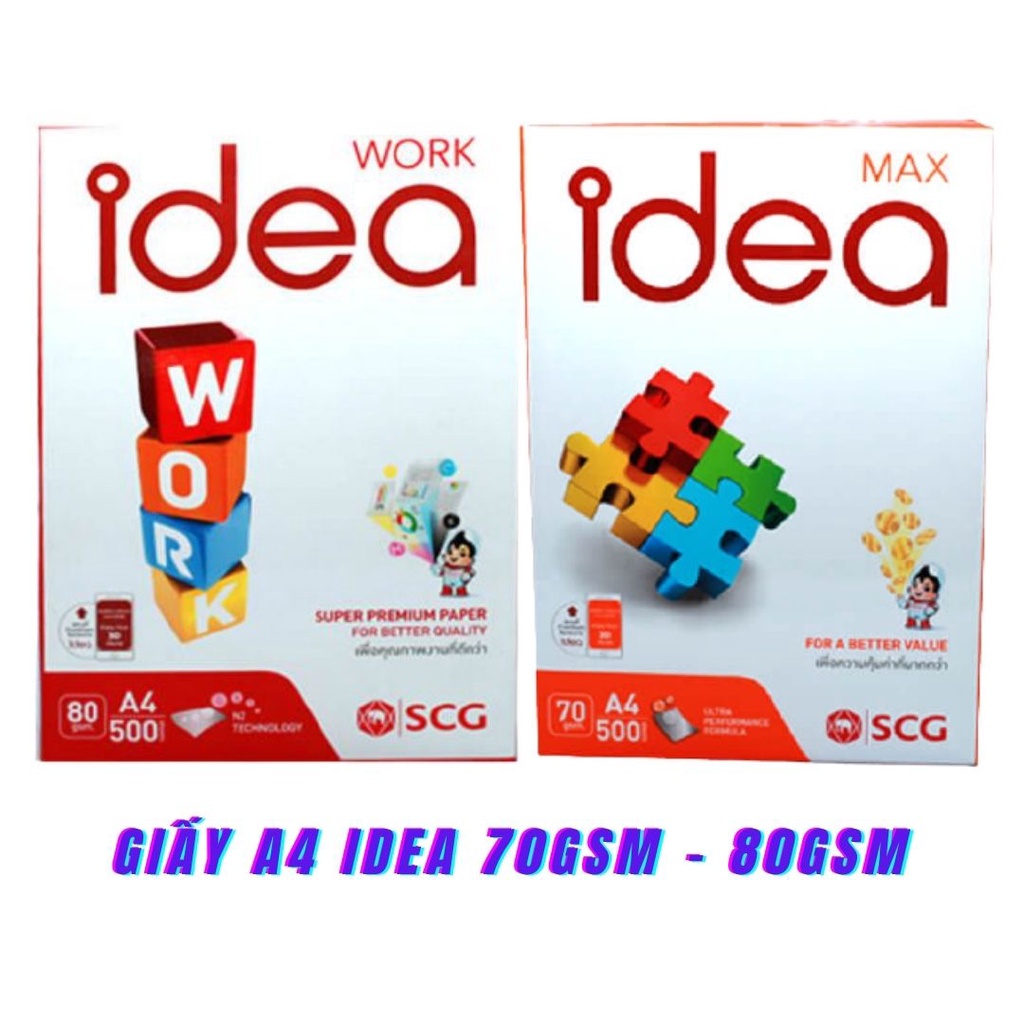 Giấy A4 Idea 70gsm 80gsm giấy in Photo A4 giấy in giá rẻ